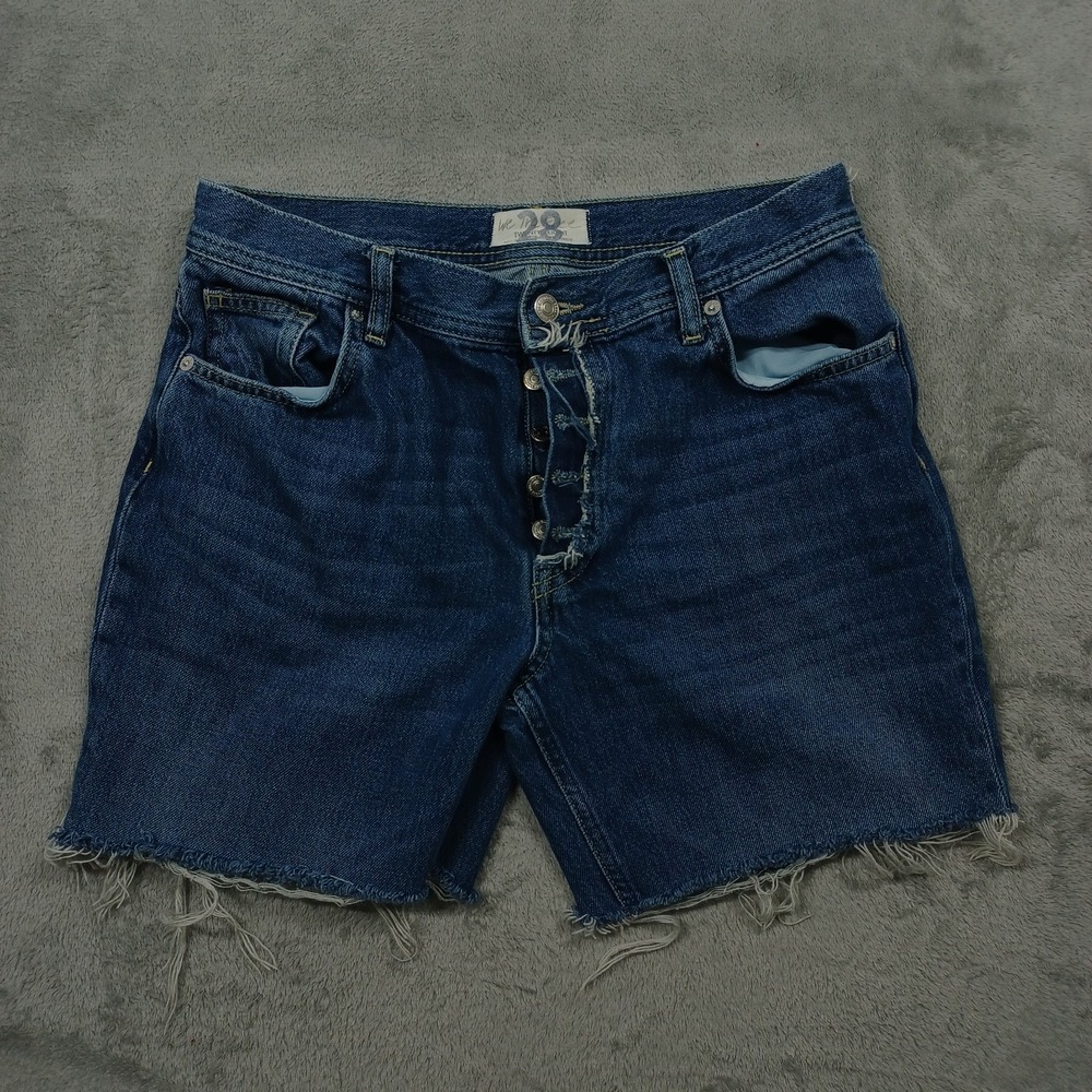 We The Free Shorts‎ Womens 28 Blue Denim Cut Off Button Flu Pockets